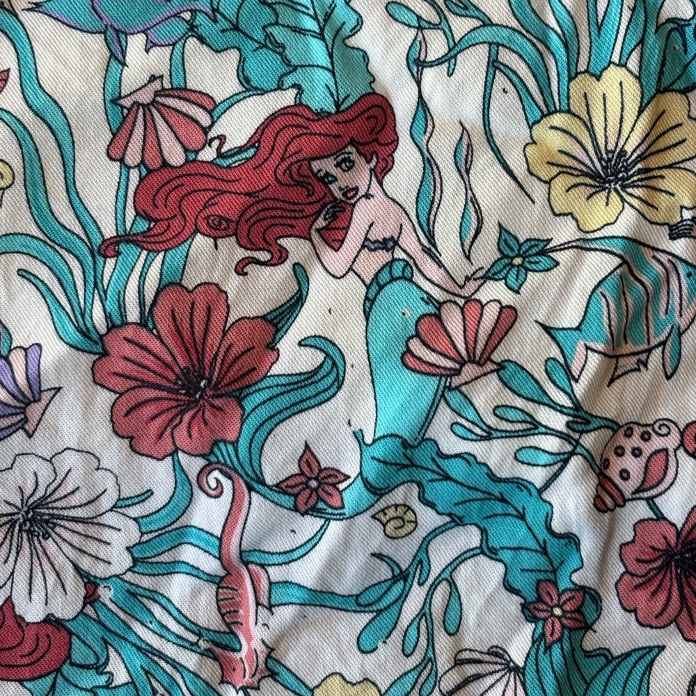 Disney Princess Ariel Little Mermaid Floral Tank Top Women’s Size 1 - Picture 8 of 8